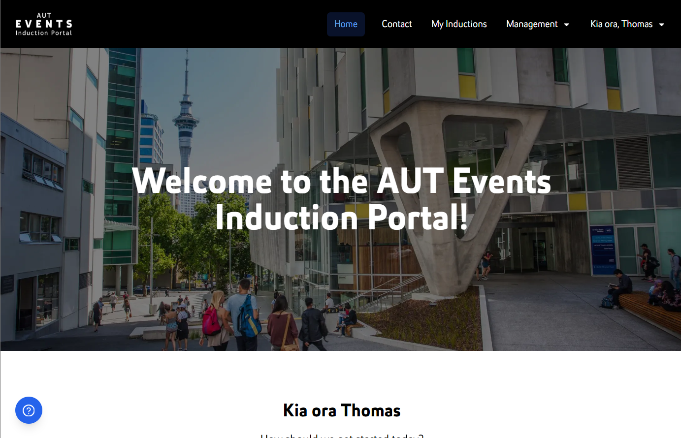 Induction Portal Website Screenshot